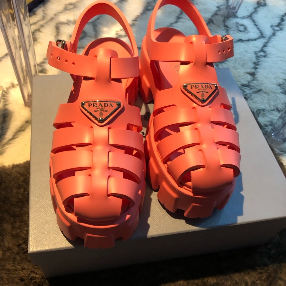 Prada Rubber Monolith sandals